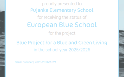 Certifikat “European Blue School” OŠ Pujanki