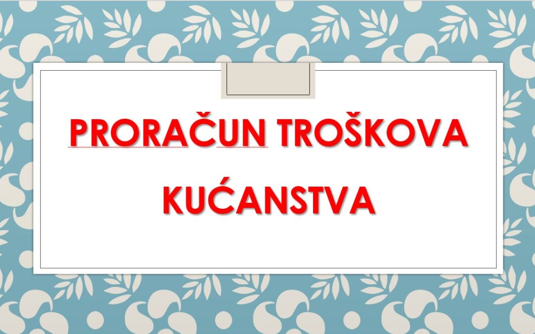 Školski projekt “Financijska pismenost”