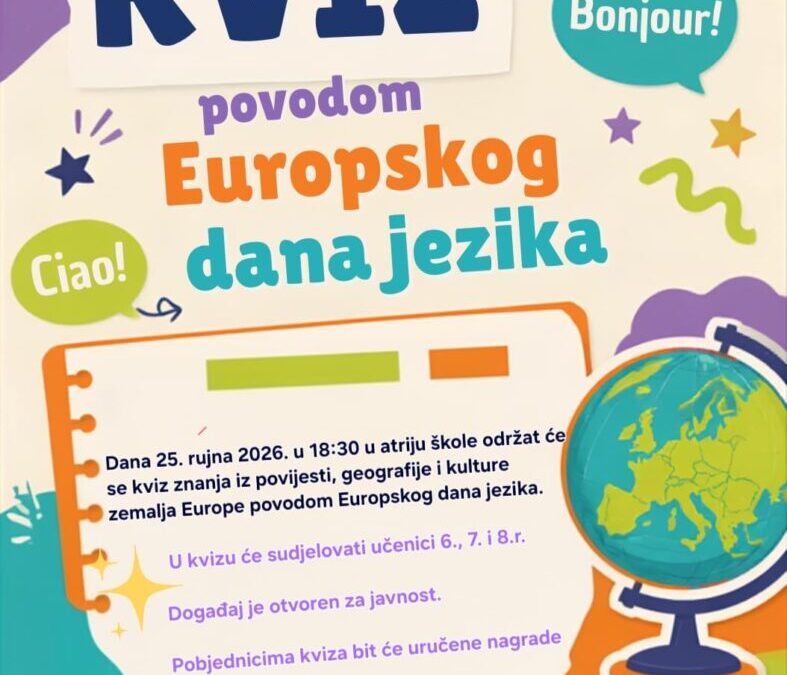 KVIZ povodom Europskog dana jezika